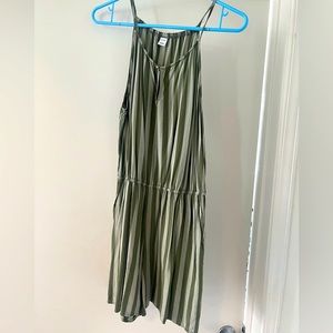 L Green Stripes Old Navy Romper